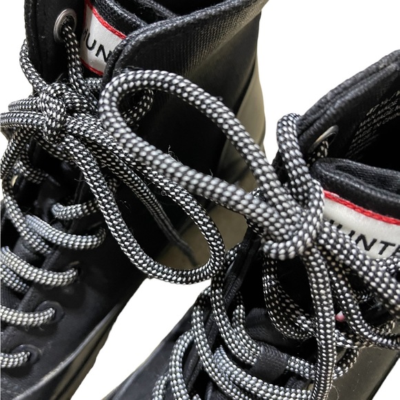 Hunter for Target Adult Unisex Lace Up Ankle Rain Boots Mens 7.5 Women 9.5 BLK - Picture 5 of 16